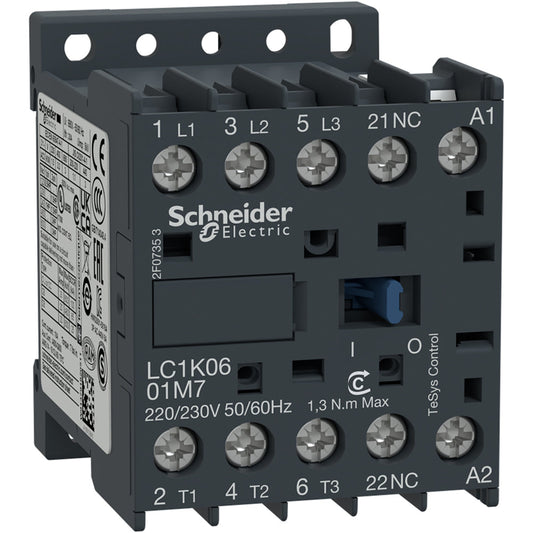 Schneider Electric LC1K0601F7 Contactor | 3P 600V 15A 110V TeSys K