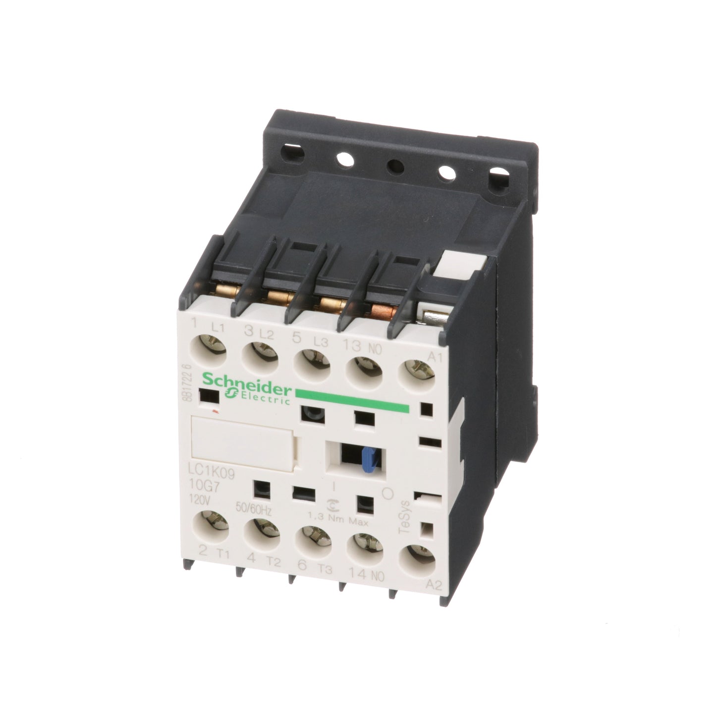 Schneider Electric LC1K0910G7 Contactor 3 pole 600V 20A 120V coil TeSys K