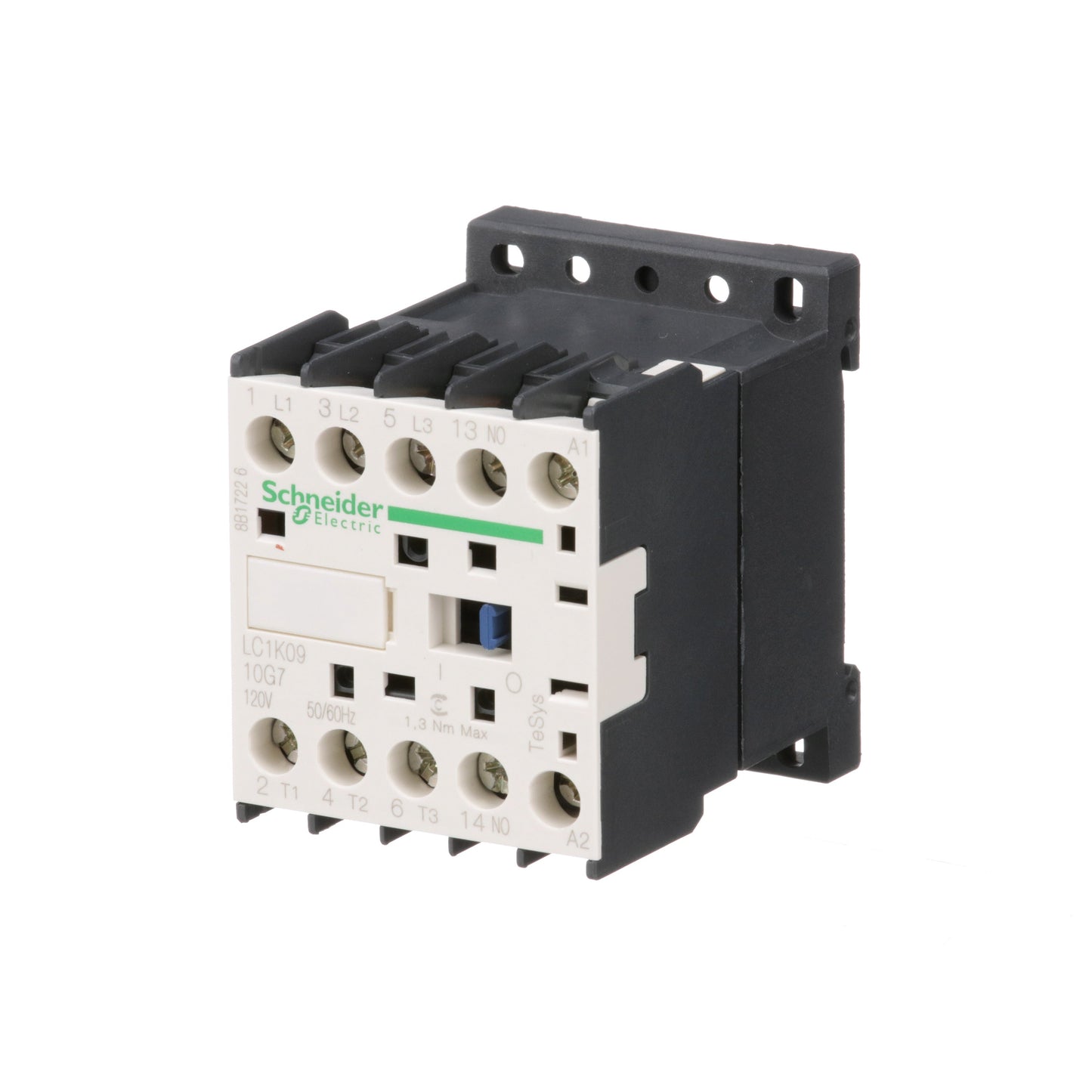 Schneider Electric LC1K0910G7 Contactor 3 pole 600V 20A 120V coil TeSys K