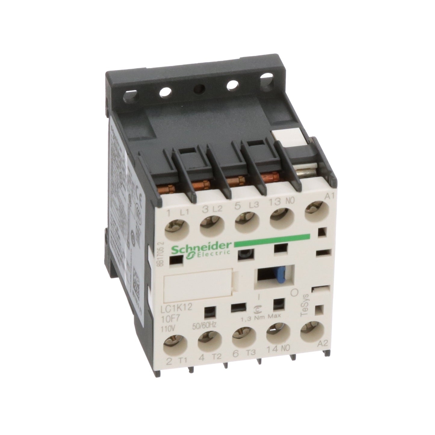 Schneider Electric LC1K1210F7 Contactor | 1P 1Ph 120V 50A 10kA TeSys K