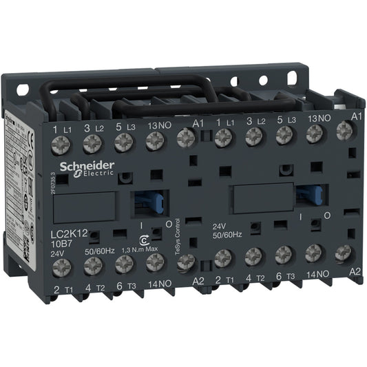 Schneider Electric LC2K1210B7 Contactor | 3P 600V 20A 24V TeSys Micra Series