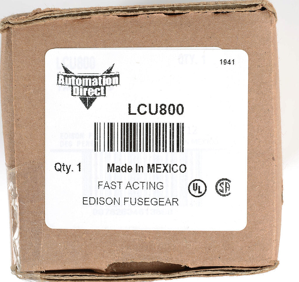 Edison Cooper Bussmann LCU800 Fuse | 600V 800A 200kA@600V LCU Series