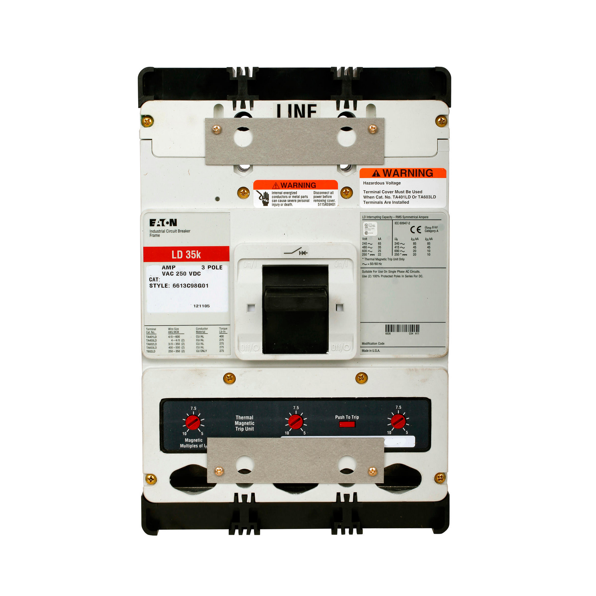 LD3450Y Cutler Hammer Molded Case Circuit Breaker Series C 450A 600V - Essential Electric Supply