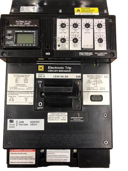 LE36125LSG - Square D I-Line Style Plug-In 600V 125A 3 pole circuit breaker 65kA@480V - Essential Electric Supply