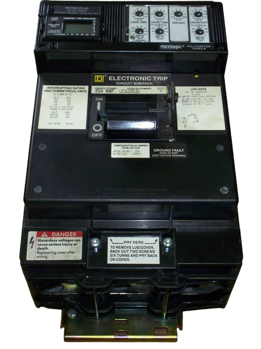 Square D LE36225LSG Circuit Breaker | 600V 225A 3P 65kA@480V I-Line Style Plug-In Micrologic