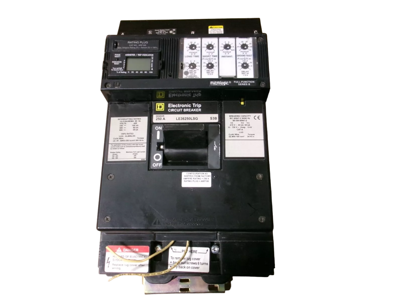 Square D LE36250LSG Circuit Breaker | 600V 250A 3P 65kA@480V I-Line Style Plug-In Micrologic