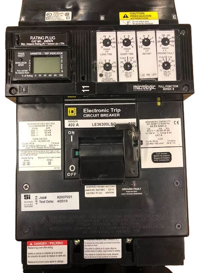Square D LE36300LSG Circuit Breaker | 600V 300A 3P 65kA@480V I-Line Style Plug-In Micrologic