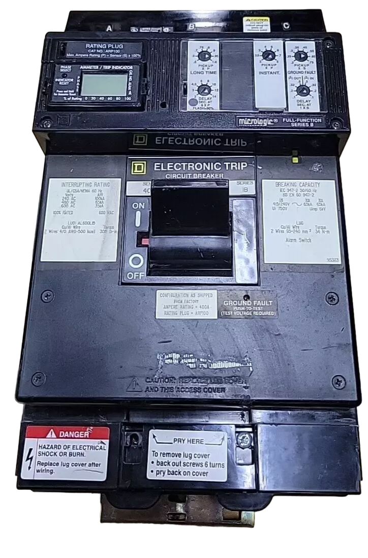 Square D LE36400LIG Circuit Breaker | 600V 400A 3P 65kA@480V I-Line Plug-In Micrologic