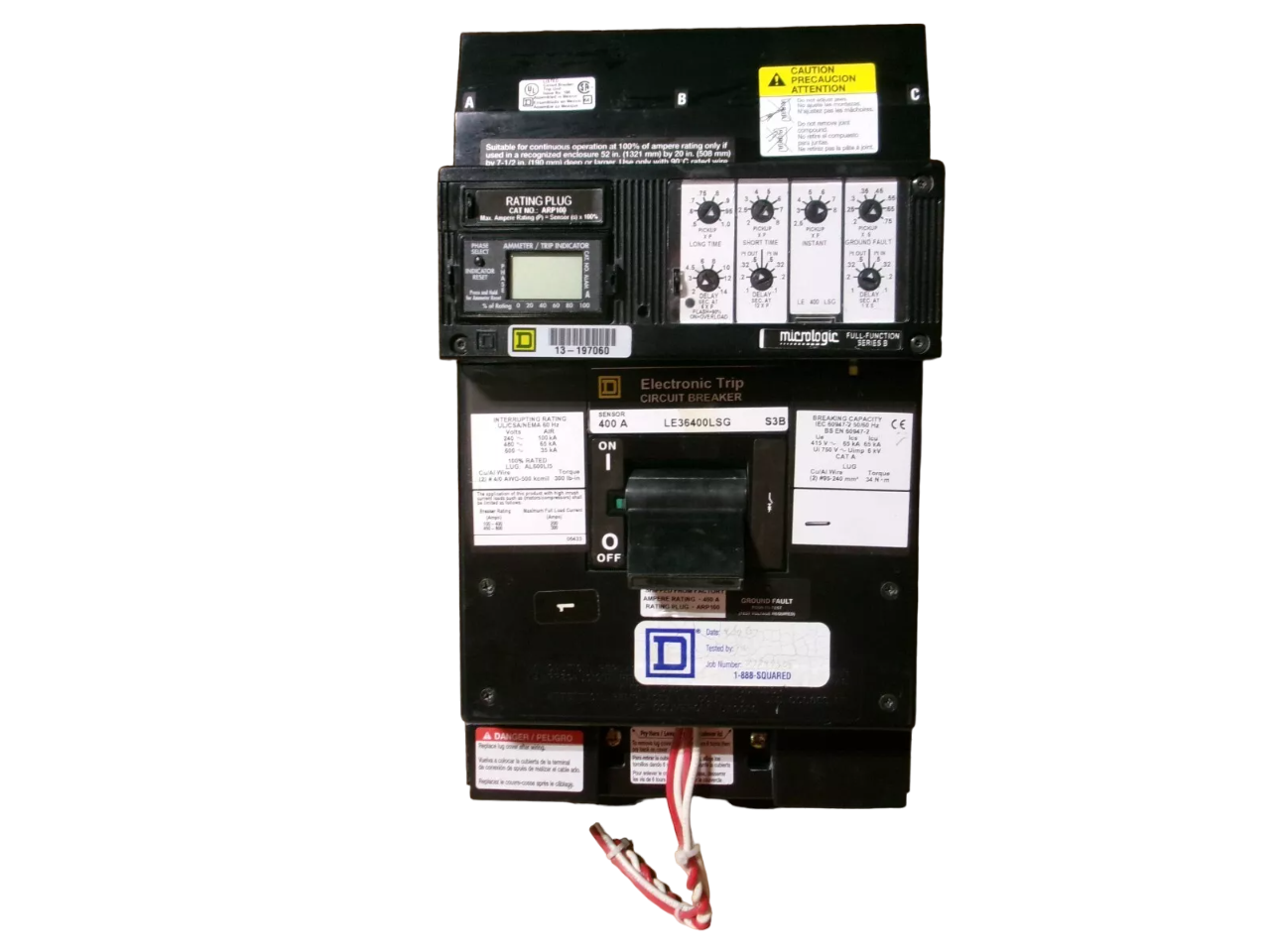 Square D LE36450LSG Circuit Breaker | 600V 450A 3P 65kA@480V I-Line Style Plug-In Micrologic