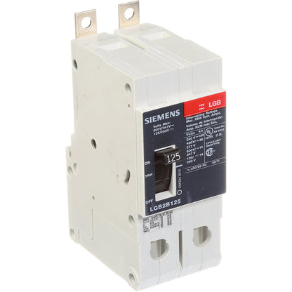 Siemens LGB2B125B Circuit Breaker | 600V 125A 2P 100kA@240V Bolt-On VL Series