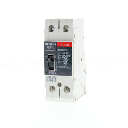 Siemens LGB2K015B Circuit Breaker | 600V 15A 2P 65kA@480V Bolt-On GB2 Series