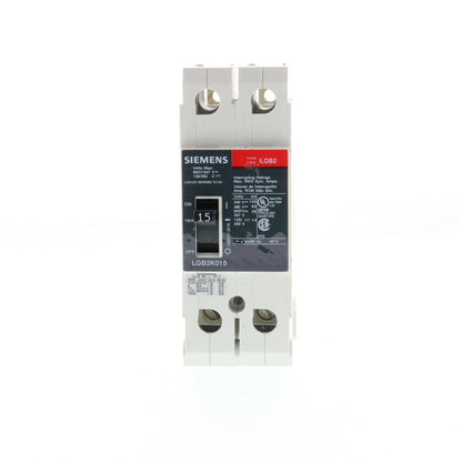Siemens LGB2K015B Circuit Breaker | 600V 15A 2P 65kA@480V Bolt-On GB2 Series