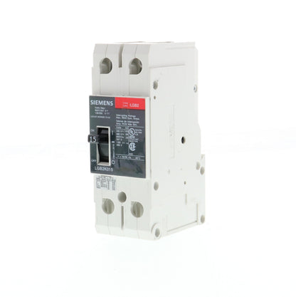 Siemens LGB2K015B Circuit Breaker | 600V 15A 2P 65kA@480V Bolt-On GB2 Series