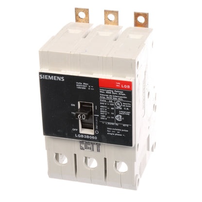 Siemens LGB3B060B Molded Case Circuit Breaker | 600V 60A 3P 100kA@240V Bolt-On VL Series