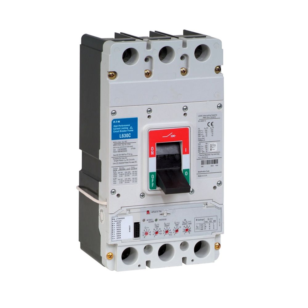 Cutler Hammer LGE340033G Circuit Breaker 600V 400A 3P 35kA@480V Feed-Thru Series G