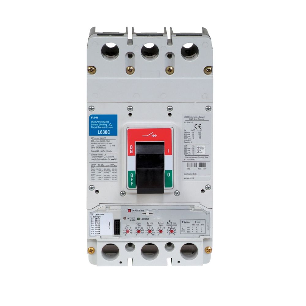Cutler Hammer LGE360033G Circuit Breaker | 600V 600A 3P 35kA@480V Feed-Thru Series G