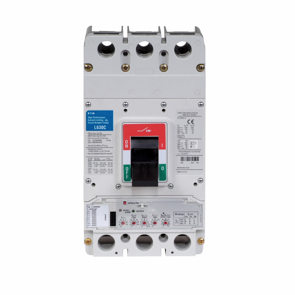 LGE360036G - Eaton Feed-Thru 600V 600A 3 pole circuit breaker 35kA@480V - Essential Electric Supply