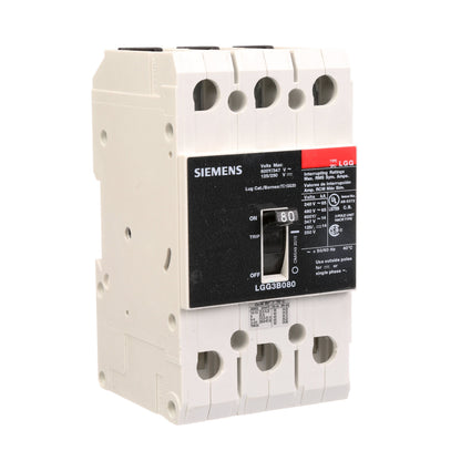 Siemens LGG3B080L Molded Case Circuit Breaker | 600V 80A 3P 65kA@480V Feed-Thru VL Series