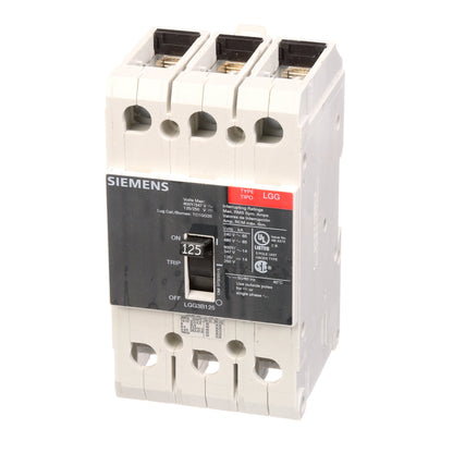 Siemens LGG3B125L Molded Case Circuit Breaker | 600V 125A 3P 65kA@480V Feed-Thru VL Series