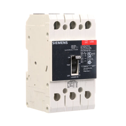 Siemens LGG3B125L Molded Case Circuit Breaker | 600V 125A 3P 65kA@480V Feed-Thru VL Series
