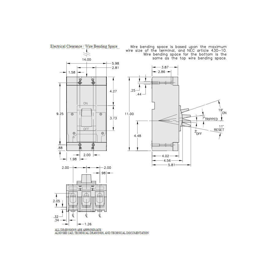 Square D LH36300 Circuit Breaker | 600V 300A 3P 35kA@480V I-Line