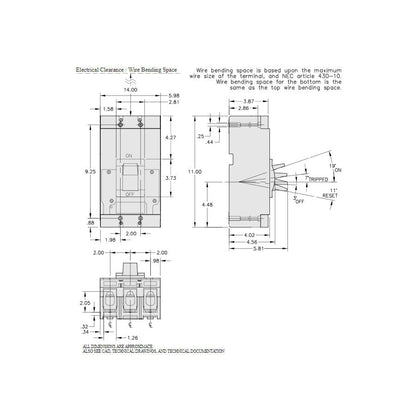 Square D LH36300 Circuit Breaker | 600V 300A 3P 35kA@480V I-Line
