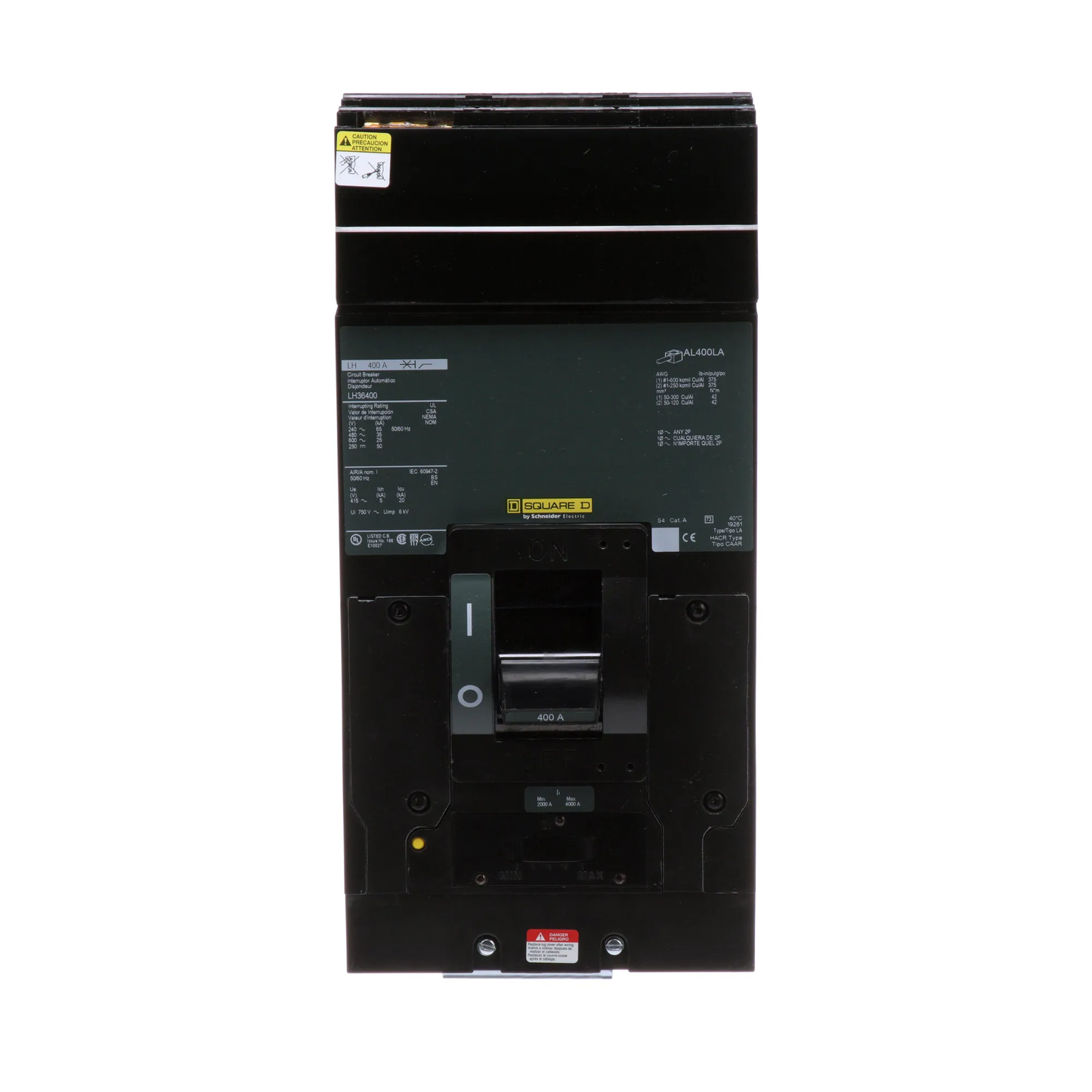 Square D LH36400 Circuit Breaker | 600V 400A 3P 35kA@480V I-Line