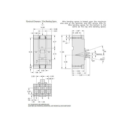 Square D LH36400 Circuit Breaker | 600V 400A 3P 35kA@480V I-Line