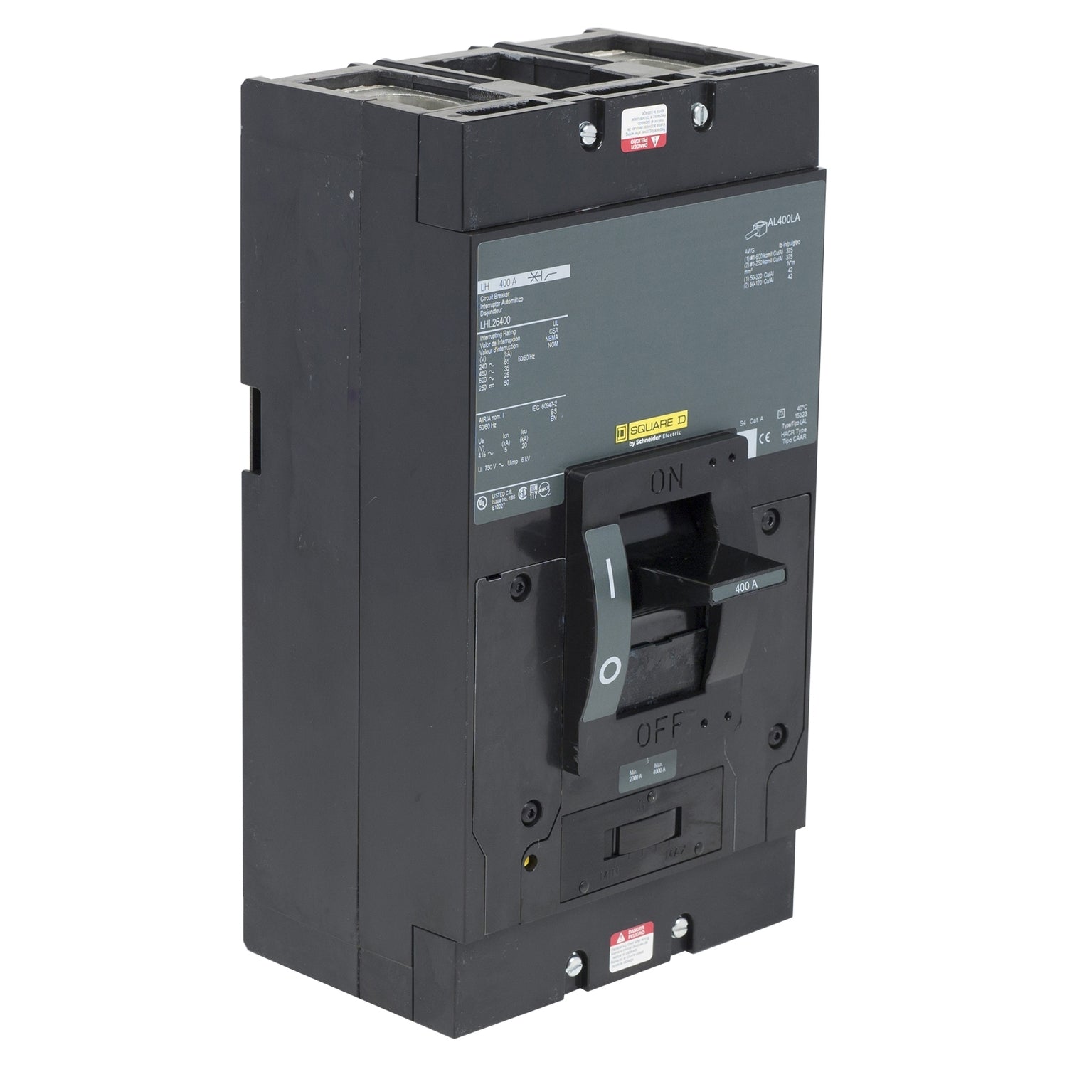 LHL26300V - Square D Feed-Thru 600V 300A 2 pole circuit breaker 35kA@480V - Essential Electric Supply
