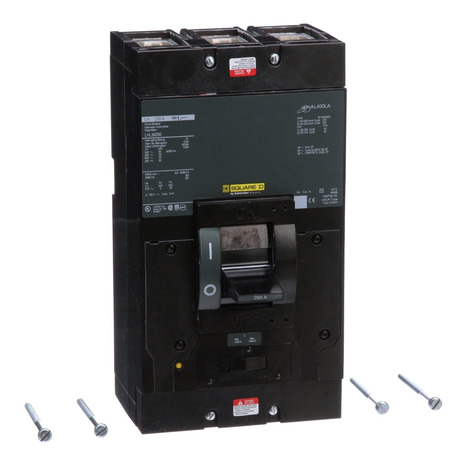 LHL36250V - Square D Feed-Thru 600V 250A 3 pole circuit breaker 35kA@480V - Essential Electric Supply