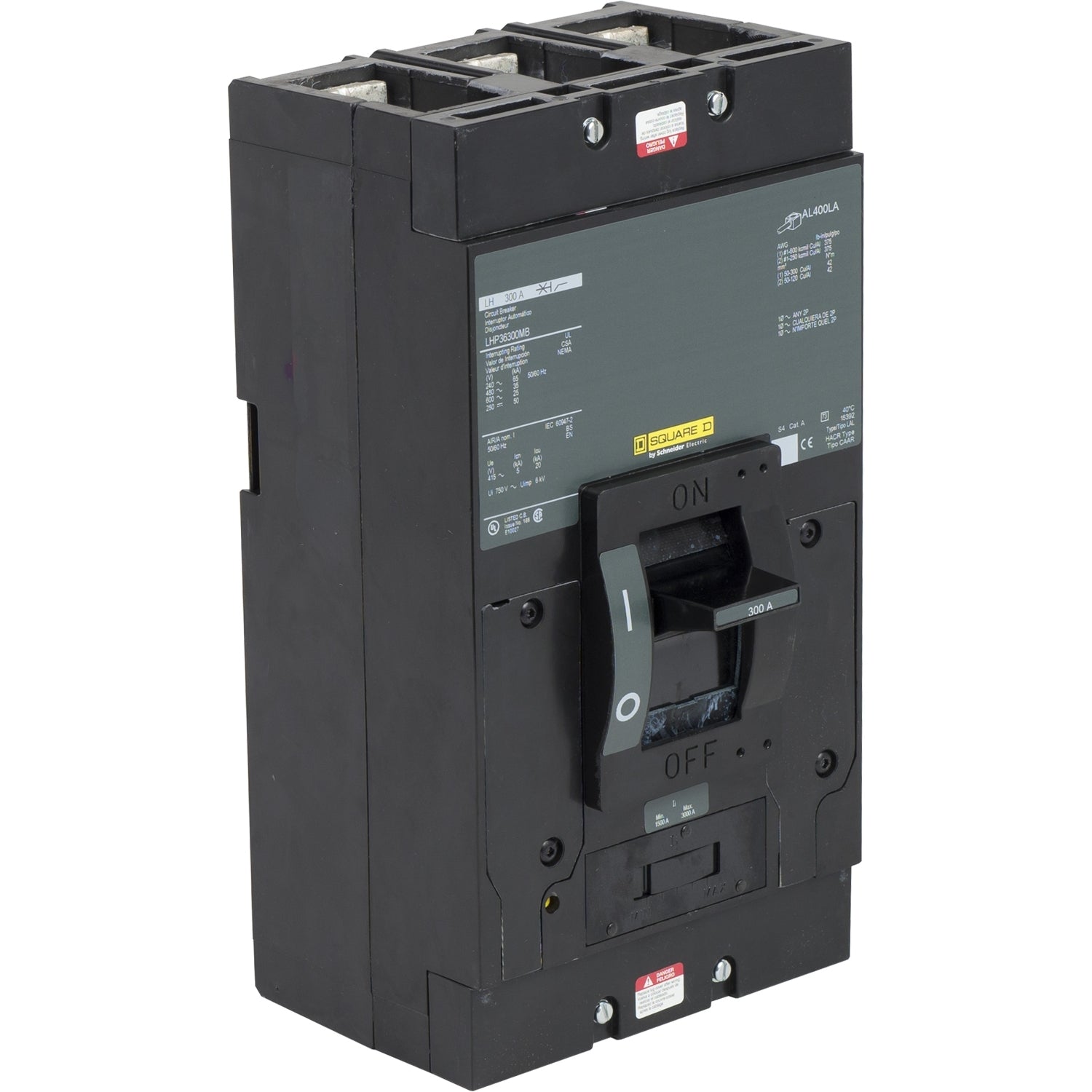 LHP36400 - Square D Bolt-On 600V 400A 3 pole circuit breaker 35kA@480V - Essential Electric Supply