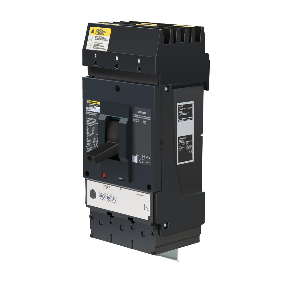 Square D LJA36400U31X Circuit Breaker | 600V 400A 3P 65kA@480V I-Line Style Plug-In Powerpact