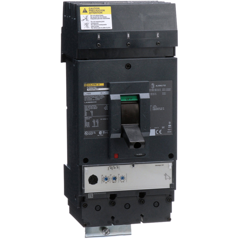 Square D LJA36600U31X Circuit Breaker | 600V 600A 3P 65kA@480V I-Line Style Plug-In Powerpact
