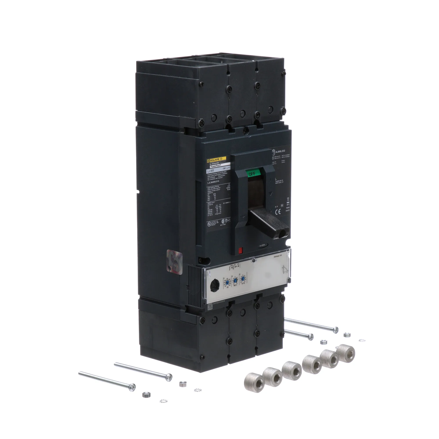 Square D LJL36400U31X Circuit Breaker | 600V 400A 3P 65kA@480V Feed-Thru Powerpact