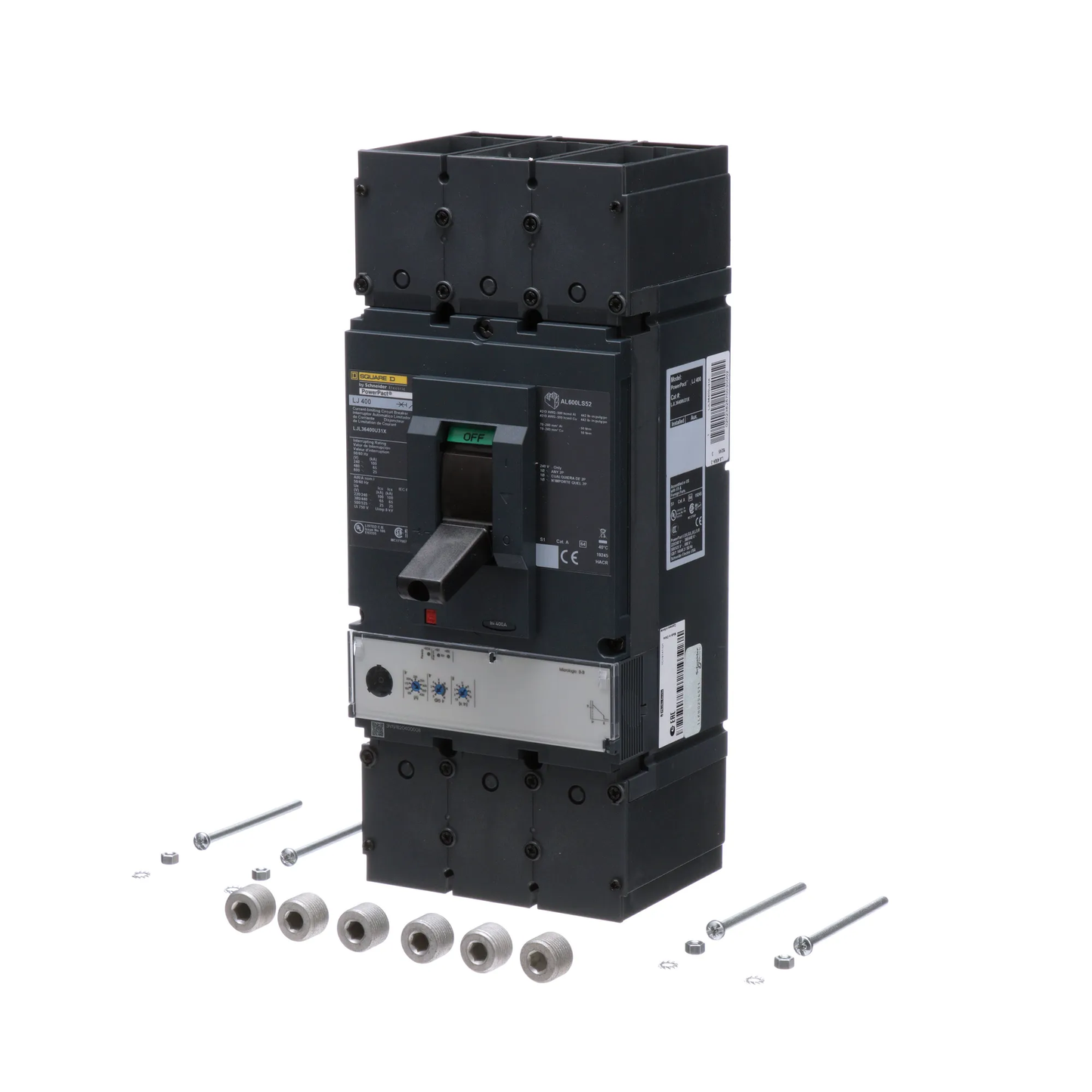 Square D LJL36400U31X Circuit Breaker | 600V 400A 3P 65kA@480V Feed-Thru Powerpact