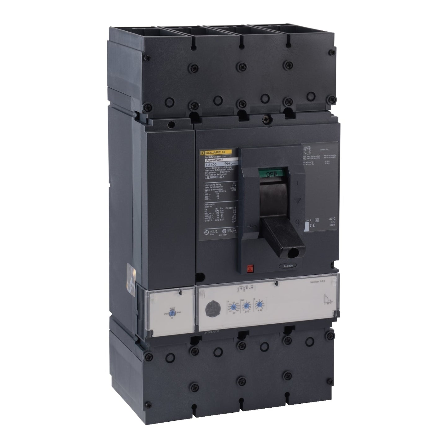 LLL36600U33X - Square D Feed-Thru 600V 600A 3 pole circuit breaker 100kA@480V - Essential Electric Supply