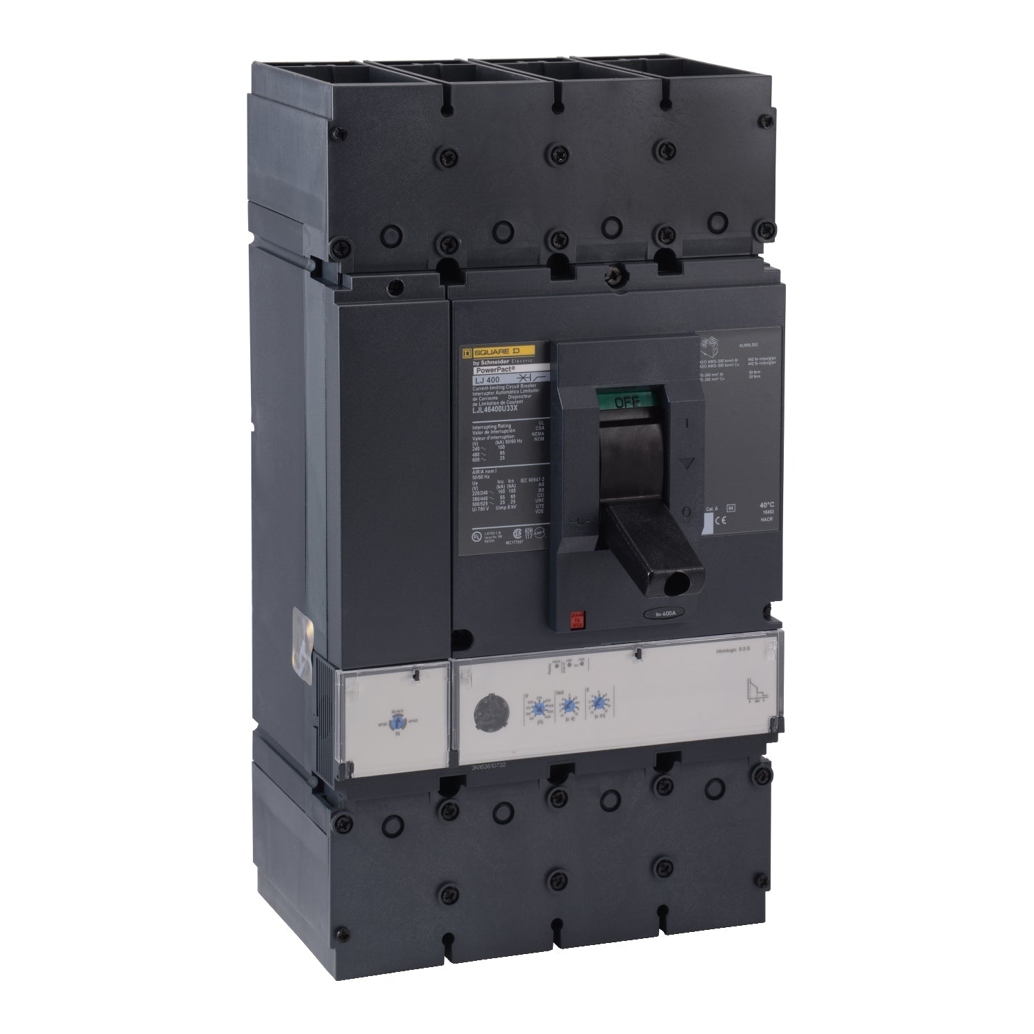 LLL36600U33X - Square D Feed-Thru 600V 600A 3 pole circuit breaker 100kA@480V - Essential Electric Supply