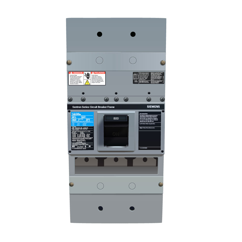 Siemens LMD63F800 Molded Case Circuit Breaker | 600V 800A 3P 50kA@480V Bolt-On Sentron Series