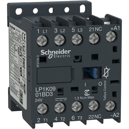 Schneider Electric LP1K0901BD3 Contactor 3P 690V 9A 24V TeSys K
