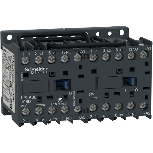 Schneider Electric LP2K0610BD Contactor | 24 VDC 3 NO TeSys K