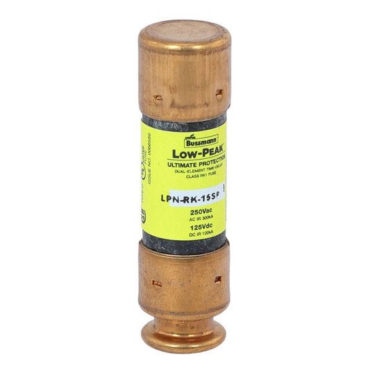 Cooper Bussmann LPNRK15SP Low Voltage Fuse 250V 15A RK1