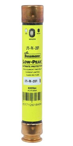 Bussmannn LPS-RK-20SPI Low Voltage Fuse | 600V 20A 300kA@600V RK1