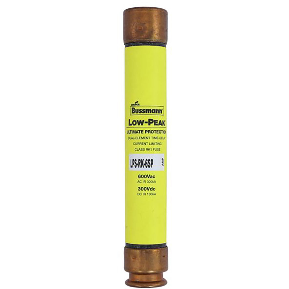 Bussmann LPS-RK-6SP Low Voltage Fuse | 600V 6A 300kA@600V RK1 Low-Peak