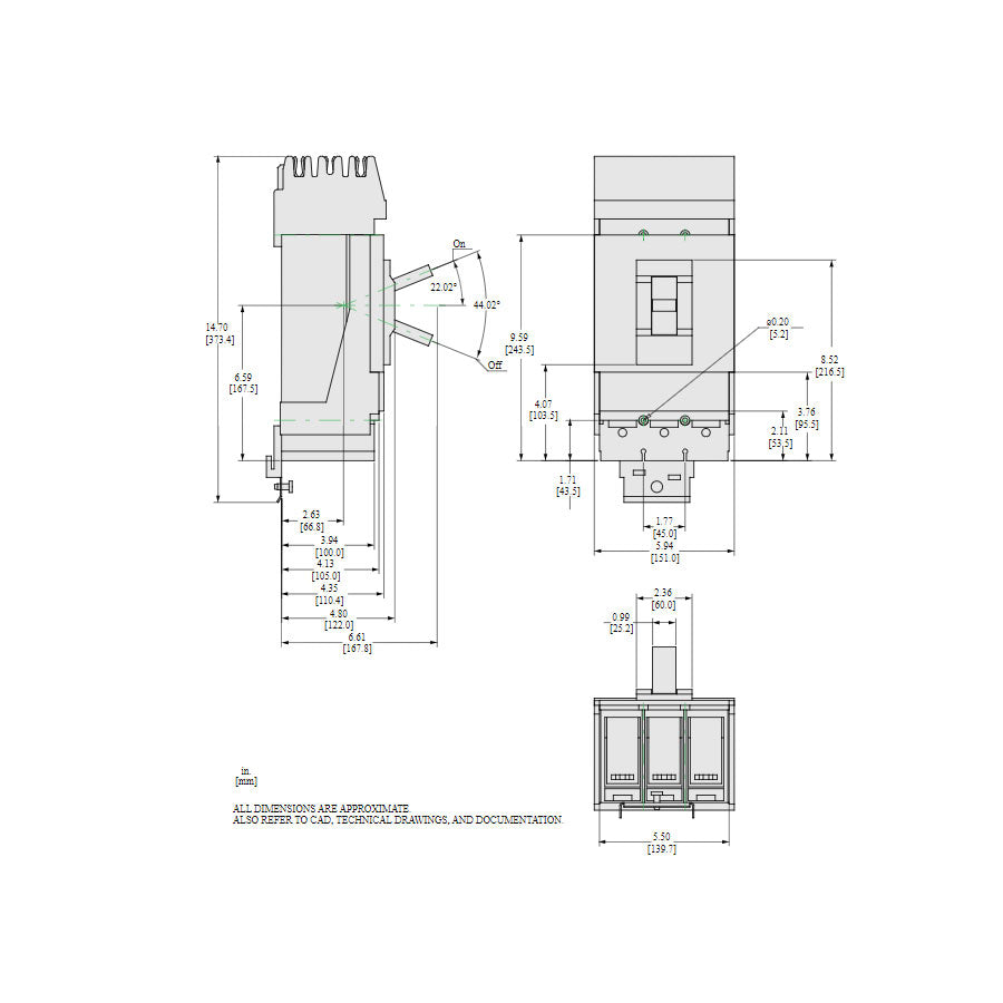 Square D LRA36600U31X Circuit Breaker | 600V 600A 3P 200kA@480V I-Line Style Plug-In Powerpact
