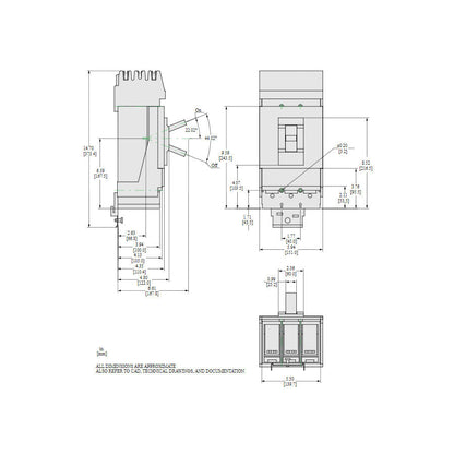 Square D LRA36600U43X Circuit Breaker | Powerpact LRA 600V 600A