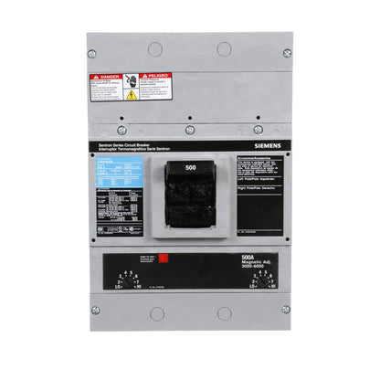Siemens LXD62B500 Molded Case Circuit Breaker | 600V 500A 2P 35kA@480V Bolt-On Sentron Series