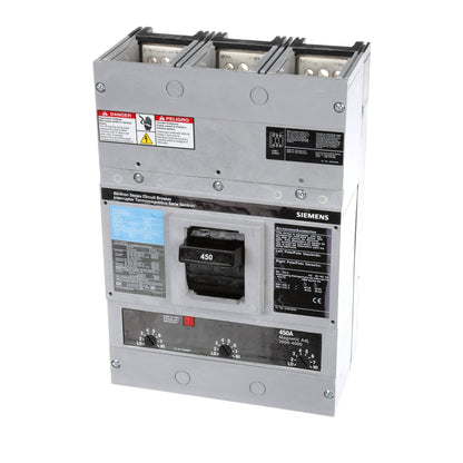 Siemens LXD63B450 Molded Case Circuit Breaker | 600V 450A 3P 35kA@480V Bolt-On Sentron Series