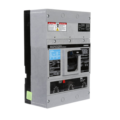 Siemens LXD63B600H Molded Case Circuit Breaker | 600V 600A 3P 35kA@480V Bolt-On Sentron Series