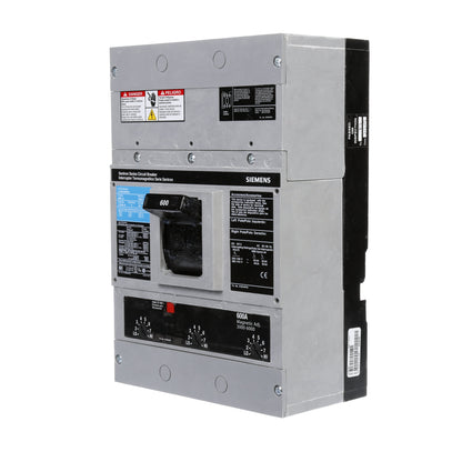 Siemens LXD63B600 Circuit Breaker | 600A 600V 3P 35kA@480V Bolt-On Sentron Series