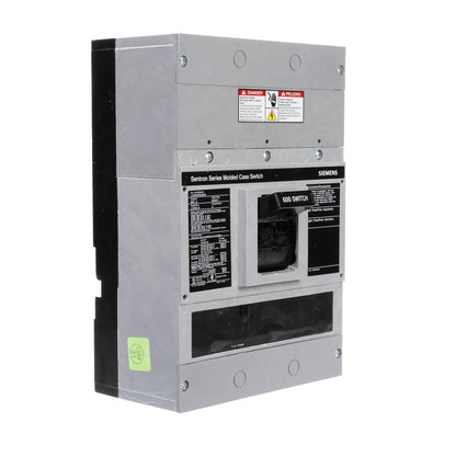 Siemens LXD63S600A Molded Case Circuit Breaker | 600V 600A 3P 35kA@480V Bolt-On Sentron Series